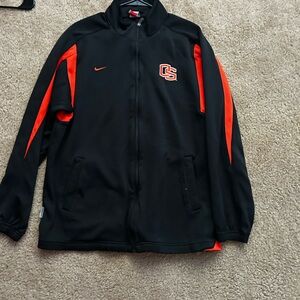 Nike Men's Black and Oregon State Orange Jacket